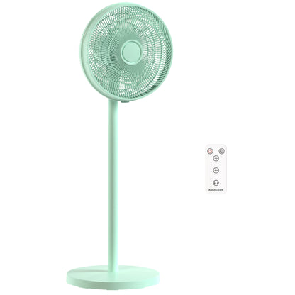 40 cm Standing Fan, Cooling Floor Fan with 80° Oscillating, Adjustable Tilt and Height, 4 Speed, Remote Control