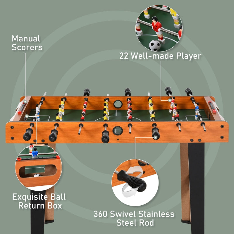 Football Table Heavy Duty 84.5cm For Arcades, Pub, Game Room, 8 Rods, 2 Foosballs