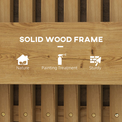 Set of 2 Wall-mounted Wooden Garden Planters W/ Trellis, Drainage Holes And Movable Planter Boxes, Wall Raised Garden Bed for Patio, Carbonised