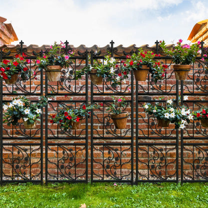 Metal Garden Trellis Tall Plant Climbing Lattice Fence Rustproof for Vegetables Grapes and Flowers