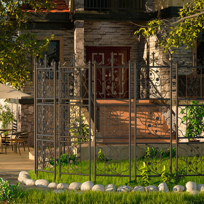 Metal Garden Trellis Tall Plant Climbing Lattice Fence Rustproof for Vegetables Grapes and Flowers