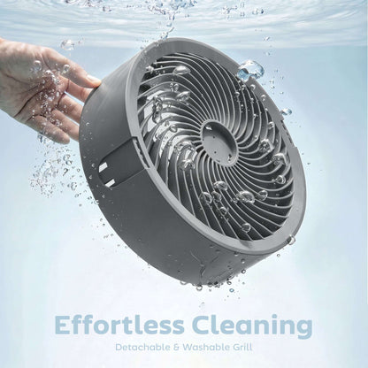 Pedestal Standing Fan | 20dB Sleep Mode | 8 Speeds | 9.5m³/min Airflow | 3D Oscillation | Aromatherapy Pad | Blue Mood Light | Detachable Grill | 5m Remote | 12H Timer | 50W | 110cm | Grey