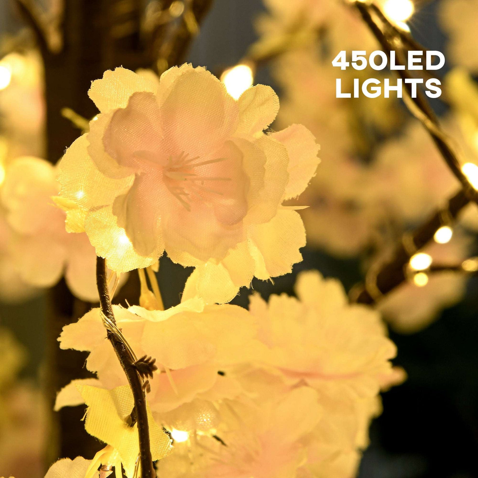 450 LED Light Decorative Artificial Blossom Tree - Pink