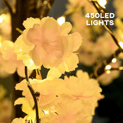 450 LED Light Decorative Artificial Blossom Tree - Pink
