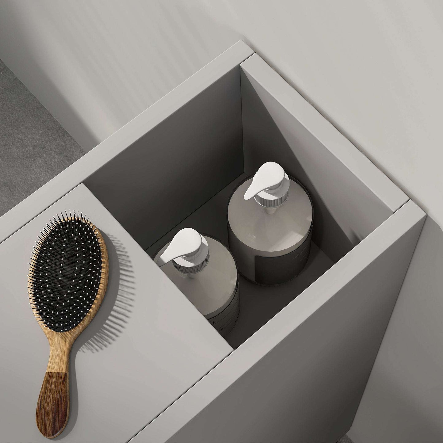 Kleankin Slimline Bathroom Storage Cabinet - Grey