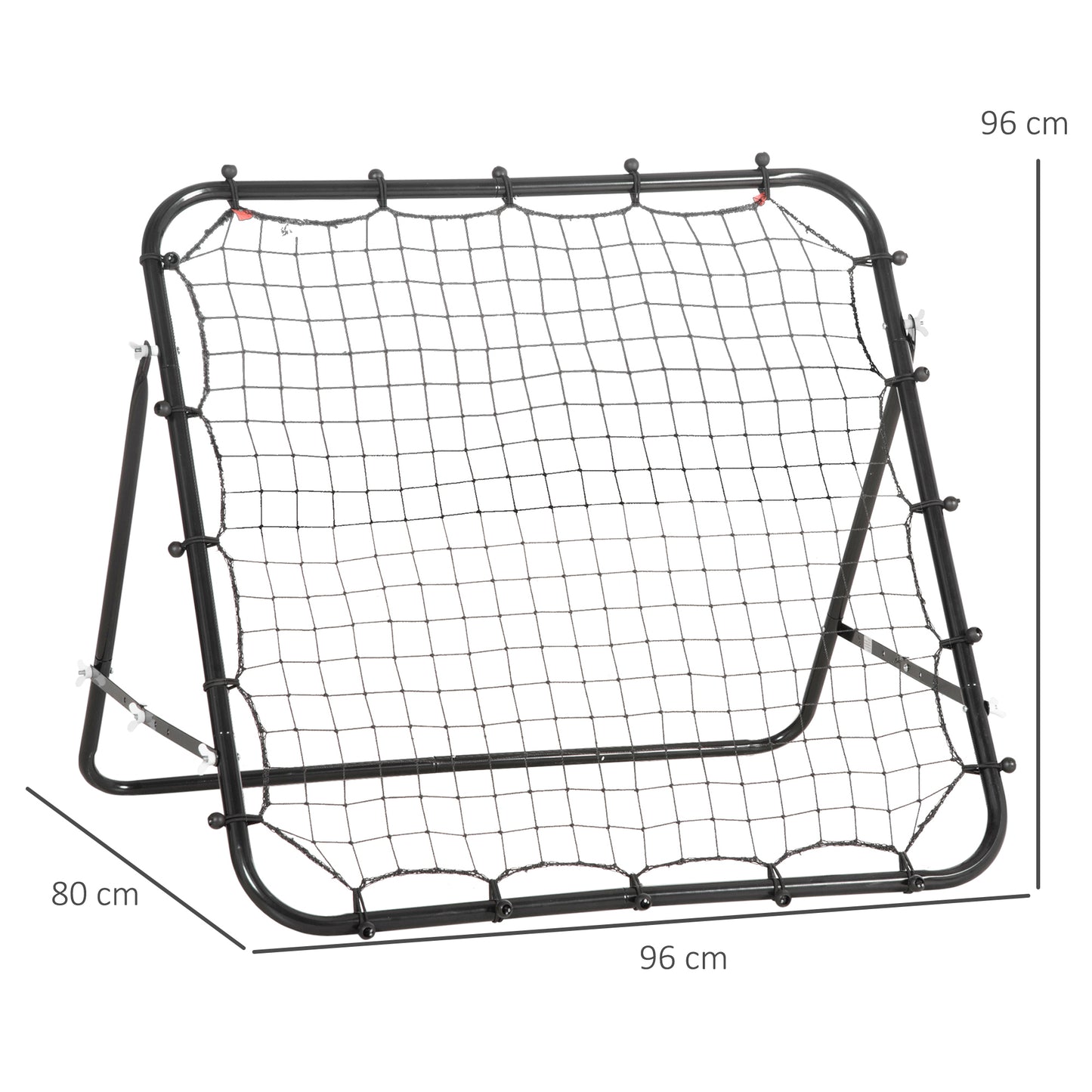 Football Rebounder Net Practise Kickback Goal for Teens Adults Softball Training Black