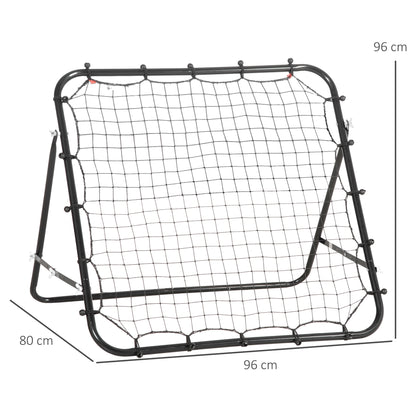 Football Rebounder Net Practise Kickback Goal for Teens Adults Softball Training Black