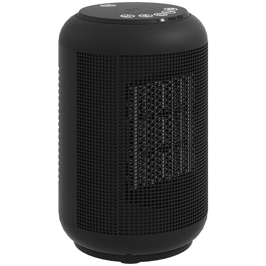 1500W Ceramic Electric Heater with Fan, Timer, Oscillation - Black