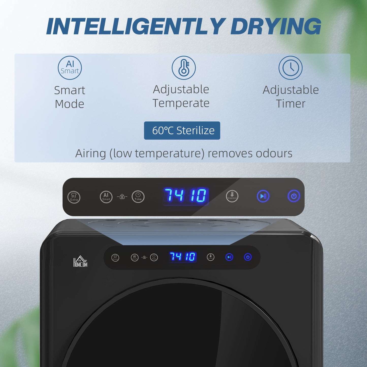 4kg Compact Small Space 40-60℃  Tumble Dryer - Black