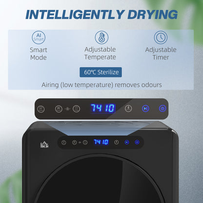 4kg Compact Small Space 40-60℃  Tumble Dryer - Black