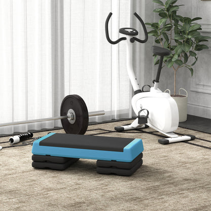 SPORTNOW Fitness Stepper, 3-Height Adjustable Aerobic Step, Non-Slip Exercise Step Board for Home Gym Office Workout, 10.5cm, 15.5cm, 20.5cm