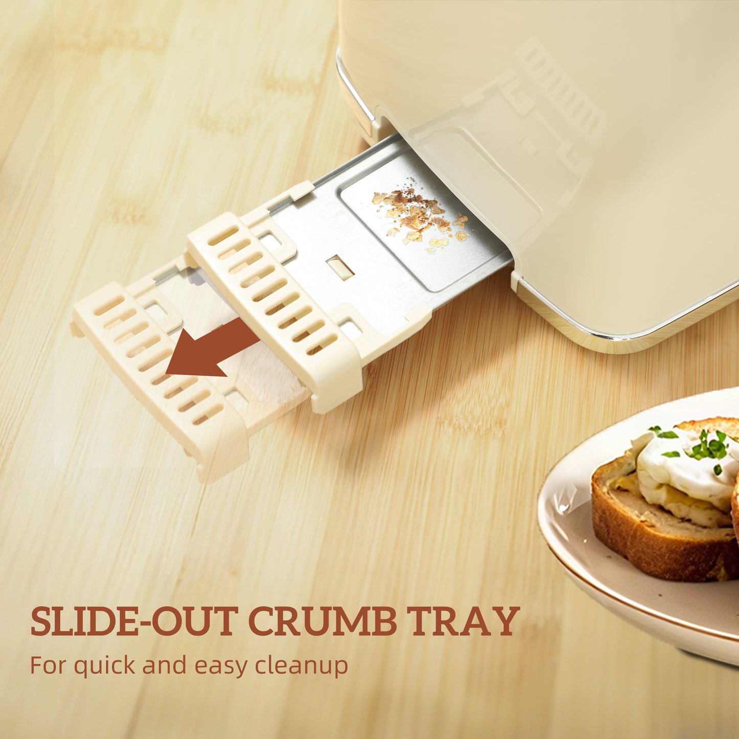 Touch Screen Kettle and Toaster Set - Cream / Grey / Black