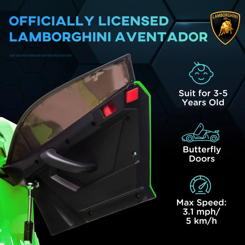 Lamborghini Licensed 12V Kids Electric Car With  Butterfly Doors, Music Horn Suspension And Remote