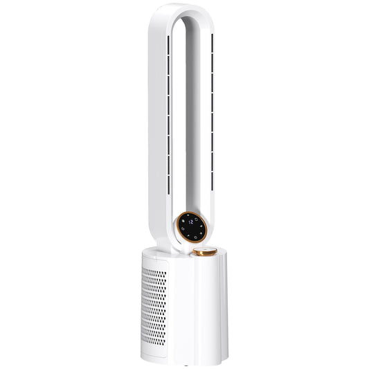 Multi-Mode Bladeless Tower Fan and Humidifier - White