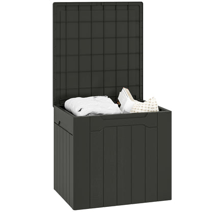 107 L Plastic Storage Chest with Lid - Charcoal Grey