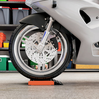 Motorcycle Wheel Cleaning Roller Stand with Aluminium Alloy Frame and Rollers, Maintenance Stand for Tyre Cleaning and Chain Lubrication, Fit Tyre Width < 180mm, Bikes < 500lb