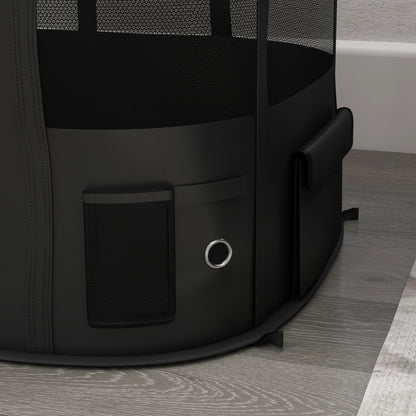 PawHut Foldable Camping Dog Pen with Storage Bag for Indoor/Outdoor Use, Yellow