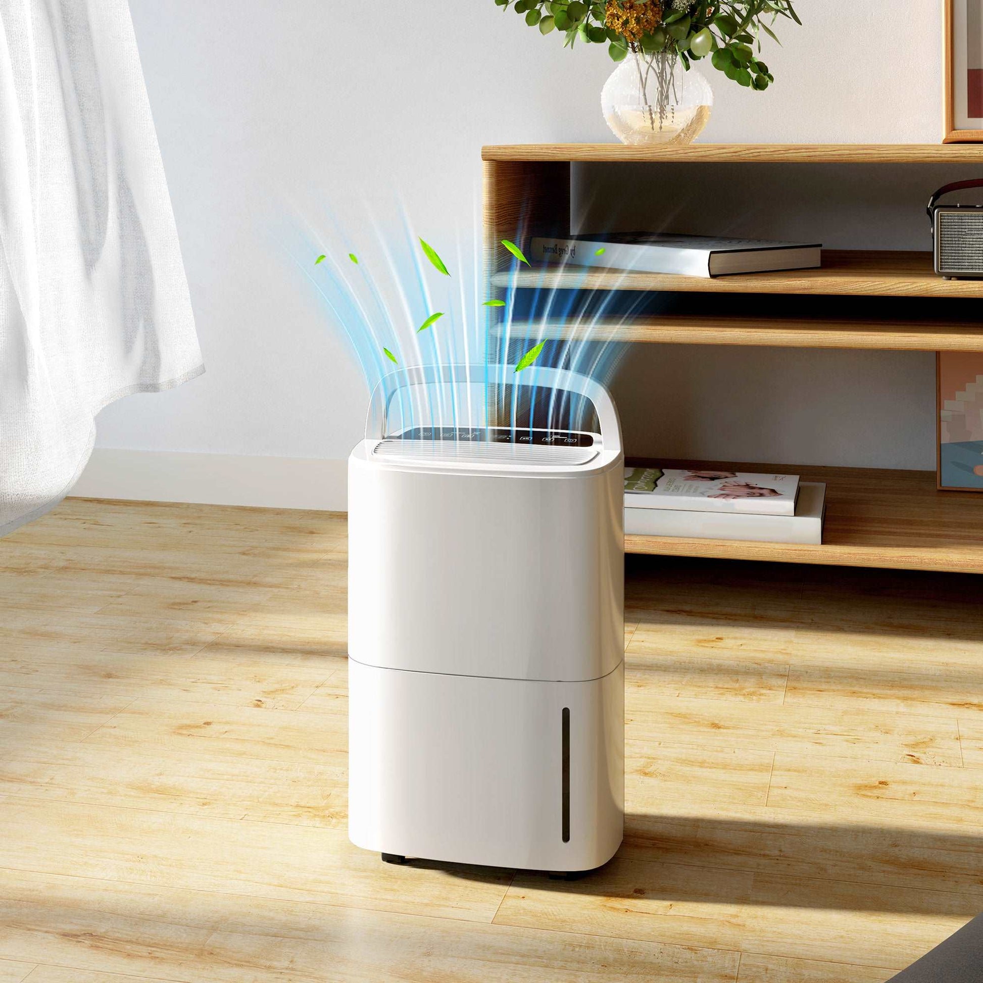 20L/Day Dehumidifier W/ Continuous Drainage, 5L Water Tank, 24H Timer for Home Damp, Bedroom, Condensation, Mould, Laundry Drying
