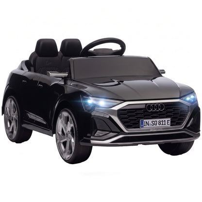 Licensed Audi Q8 e-tron Sportback Kids Ride On Car | Parental Remote | 4-Wheel Suspension | Soft Start | LED Lights | MP3 | Ages 3–4 | White or Black