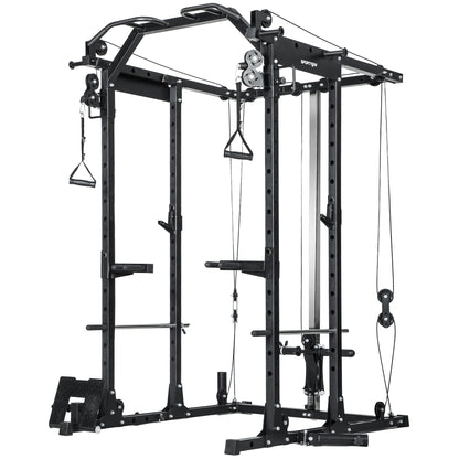 SPORTNOW Cable Crossover Machine, with Lat-Pull Down System