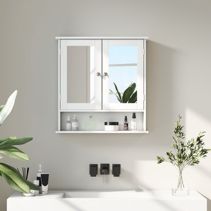 Kleankin Bathroom Wall Storage Cabinet - White