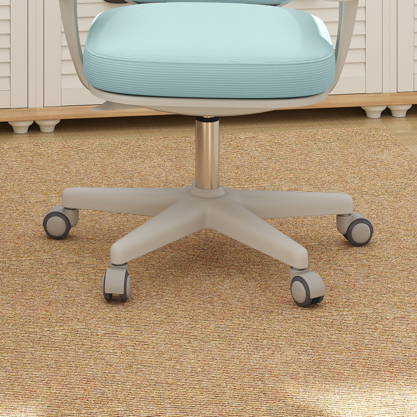 Mesh Back Office Chair | Height Adjustable 44–56cm | 120kg Capacity | Castor Wheels | Light Green