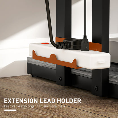 HiFi Seperates Stand, with Four Storage Shelves - Dark Grey