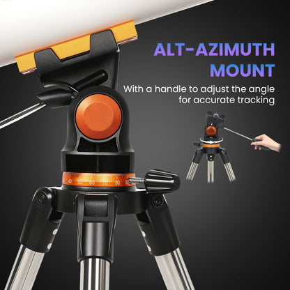 Astronomy Telescope for Adults and Beginners with 80 mm Aperture, Carry Bag, White