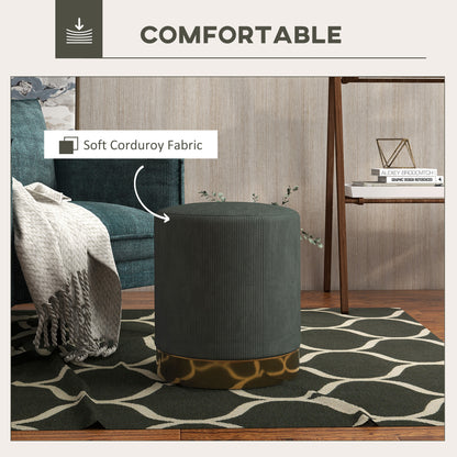 Soft Padded Lightweight Corduroy Vanity Footstool Footrest