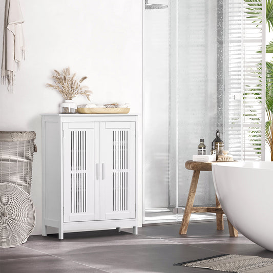 kKeankin Modern Bathroom Floor Cabinet - White