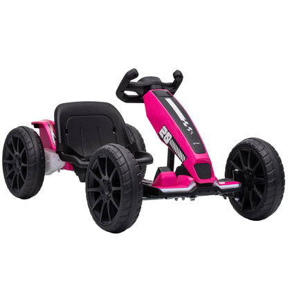 12V Electric Go Kart for Kids | Dual 35W Motors | Soft-Start | 4-Position Adjustable Length 83–98cm | Sliding Seat | LED Lights | EVA Wheels | 50 Min | 1.5–4km/h | 25kg | Age 3–6 | Green