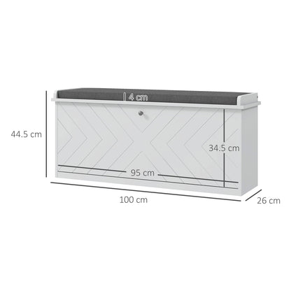 Shoe Storage with Seat, Upholstered Hallway Bench, Shoe Bench with Flip Drawer, Adjustable Shelf for 10 Pairs of Shoes