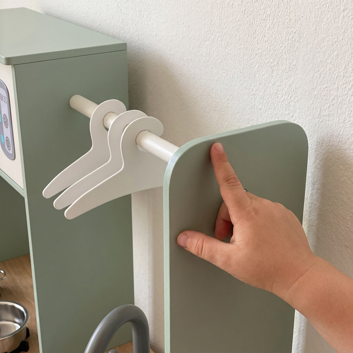 Kids Play Kitchen Playset | Stove, Sink, Microwave & Laundry | Sound Knobs | Ice Maker | 5-Piece Accessories | Ages 3–6 | Green