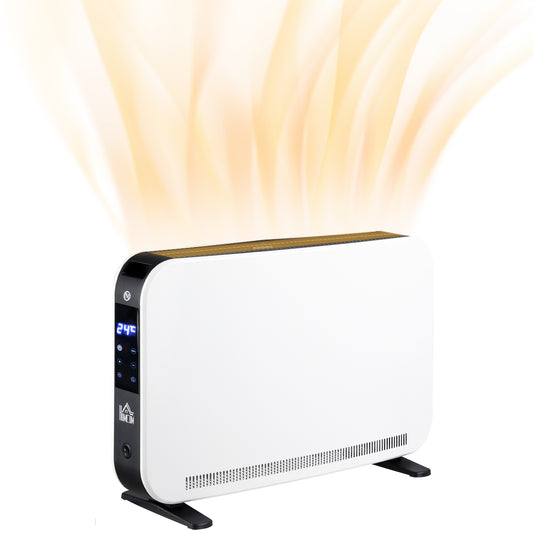 Electric Heater, 2180W Portable Convector Heater with 24H Timer, Overheat Protection, Adjustable Temperature for Home