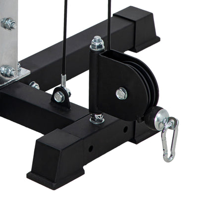 Multi Home Gyms with Cable Pulley System, Cable Crossover Machine with 4 Handles for Full Body Strength Training, Power Rack, Black