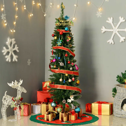 1.5m Artificial Christmas Pine Tree With Plastic Stand-Green