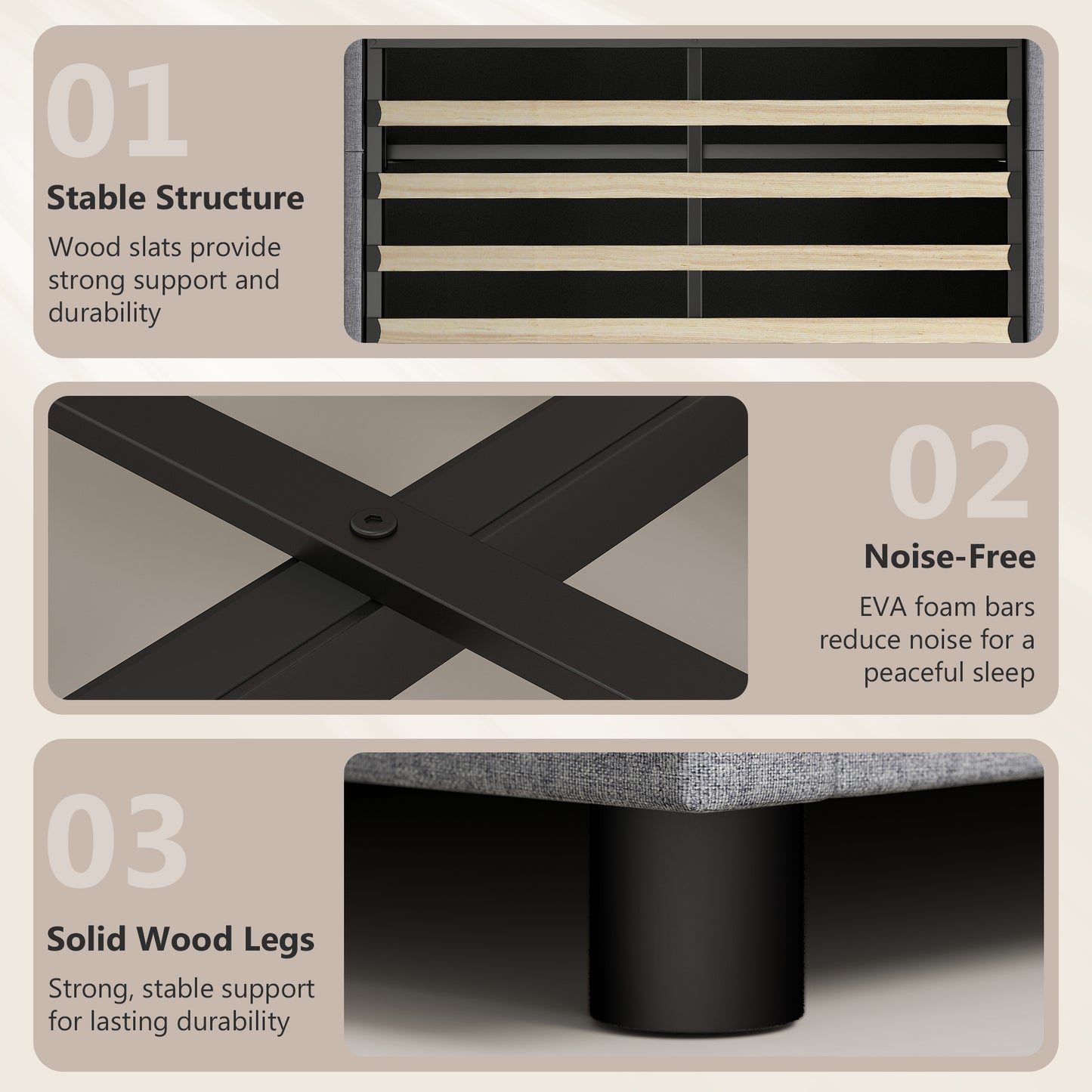 3ft Single Bed Frame with Headboard, Platform Bed Frame with Hydraulic Storage, LED Lights and Charging Station, Grey