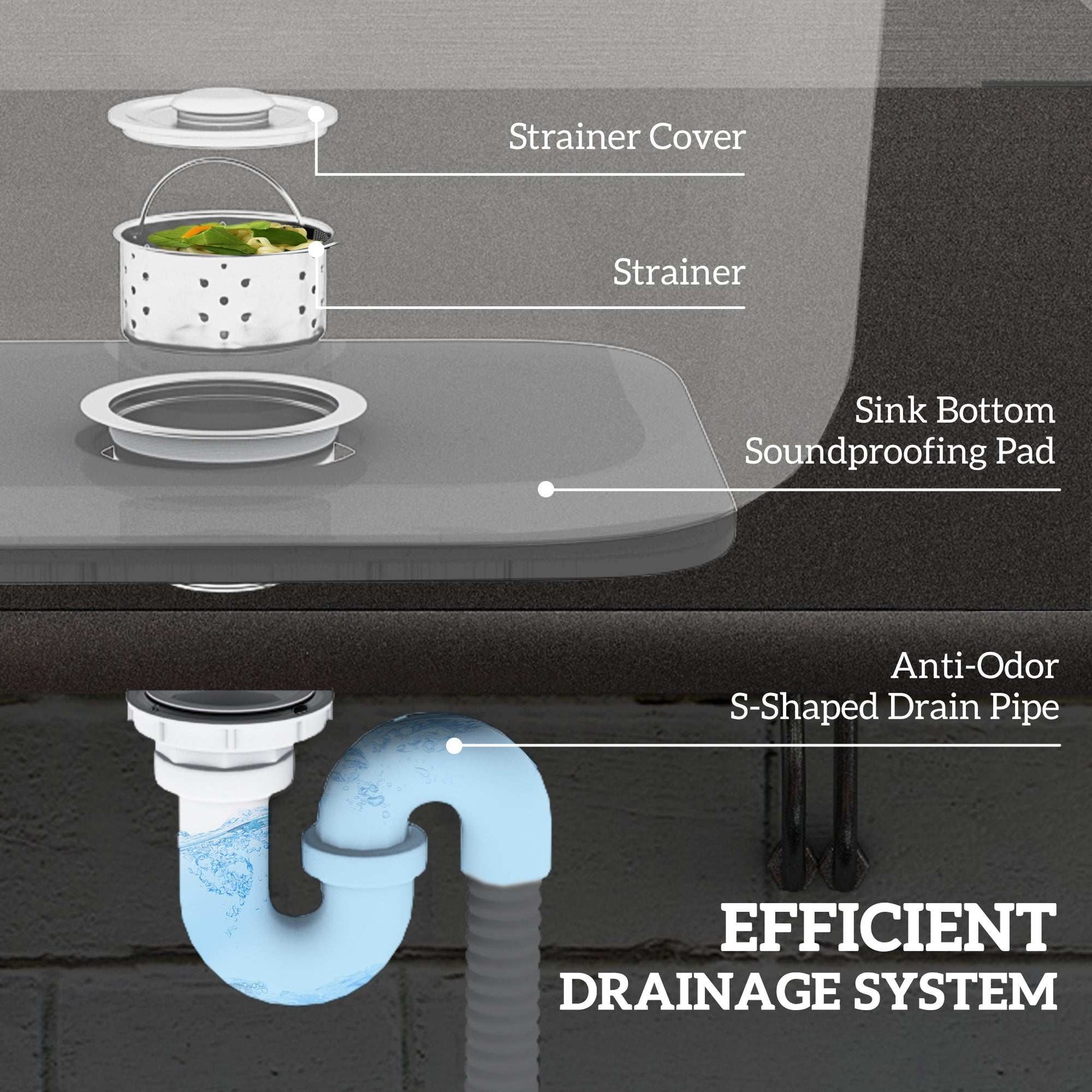 Outdoor Utility Sink, Free Standing Single Bowl Kitchen Sink with Cold and Hot Water Pipe and Storage Shelf for Laundry Garage, Silver Tone