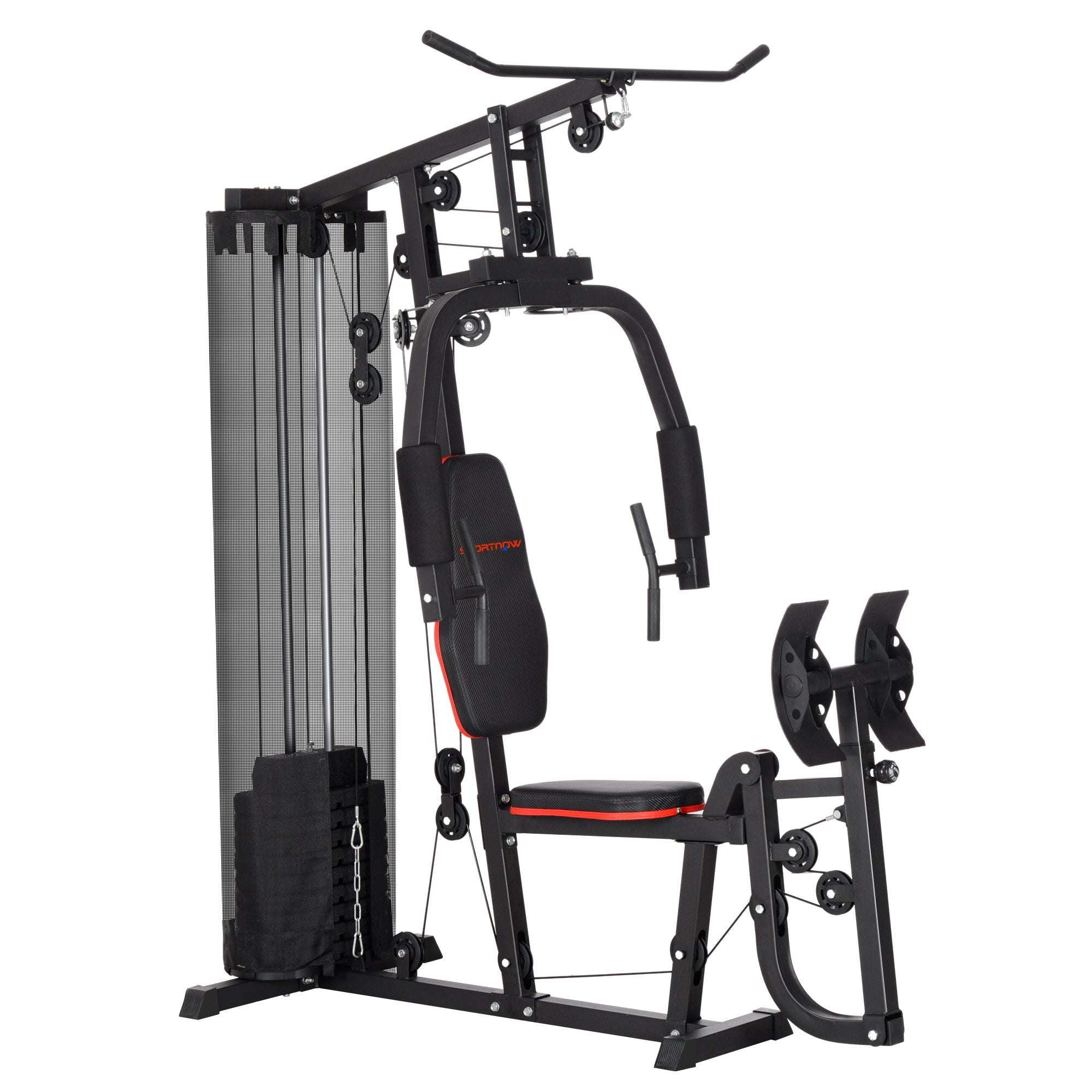 SPORTNOW Weights Machine Multi Gym with 45kg Weight Stack, Compact Hom ...