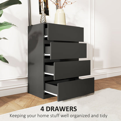 Chest of Drawers, 4-Drawer Storage Cabinets, Modern Dresser, Storage Drawer Unit for Bedroom