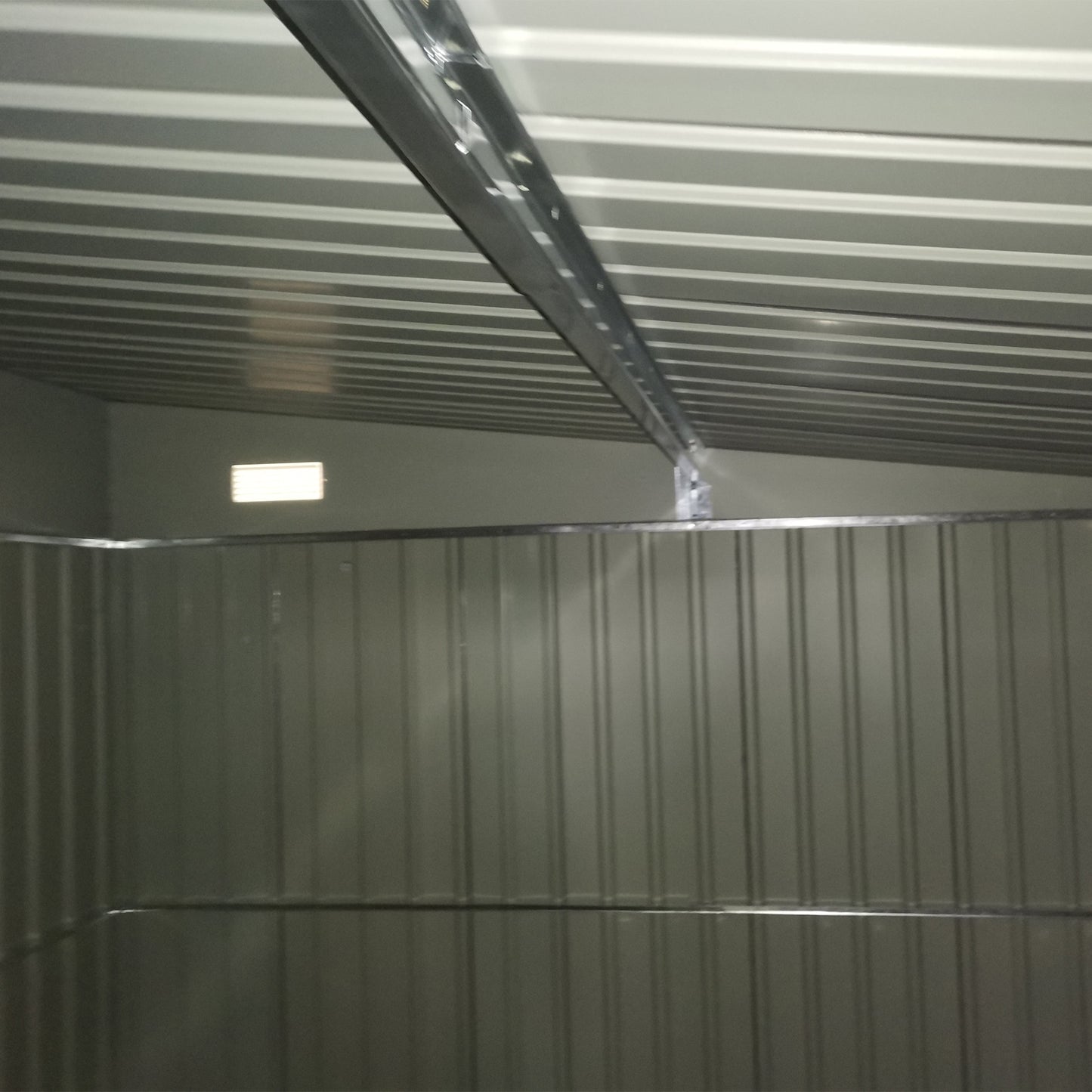 Outsunny 3.3 x 2.68m Corrugated Metal Outdoor Garden Storage Shed - Black
