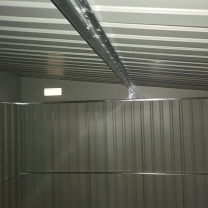 Outsunny 3.3 x 2.68m Corrugated Metal Outdoor Garden Storage Shed - Black