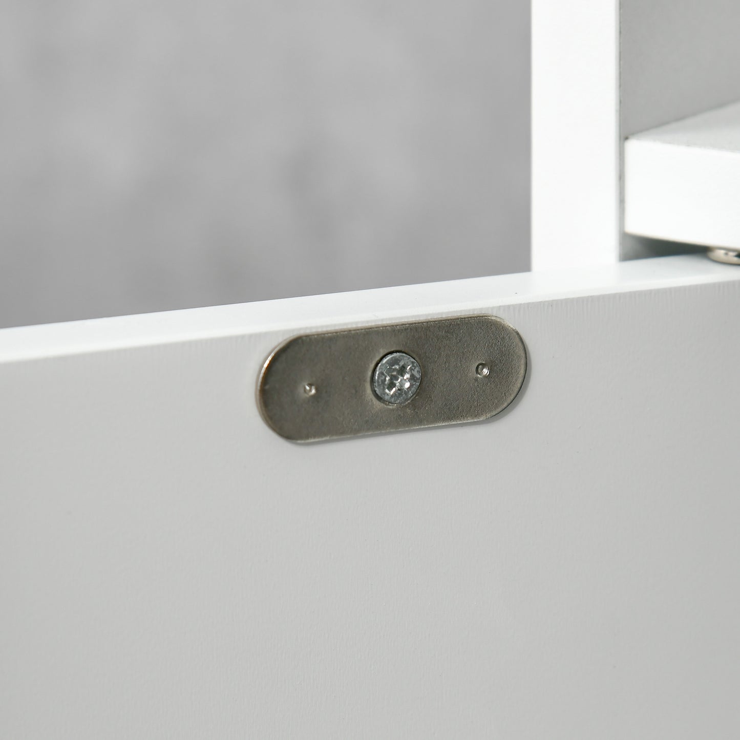 Kleankin Modern Bathroom Storage Cabinet, Freestanding Tall Bathroom Cabinet with Open Shelves and 3 Cupboards with Door, for Bedroom Hallway, White