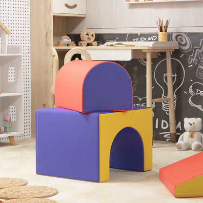 4-piece Padded Foam Blocks Soft Play Set for Toddlers 1-3 Years, Red
