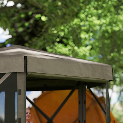 3 x 3(m) Hexagon Pop Up Gazebo with 5 Sides and Carry Bag, Waterproof, UV Resistant Party Tent Instant Event Shelter