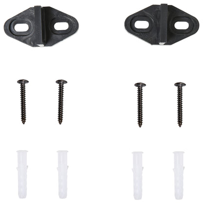 Sliding Barn Door Hardware Track Kit | 200cm Rail | 2 Doors | 90kg | Carbon Steel | Industrial Rollers | 35-40mm Door Panels | Wood & Cement Walls | Black