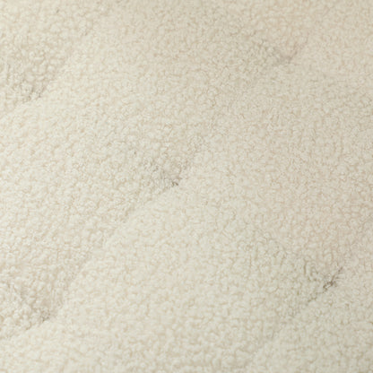 31.8L Teddy Fleece Storage Ottoman - Cream White