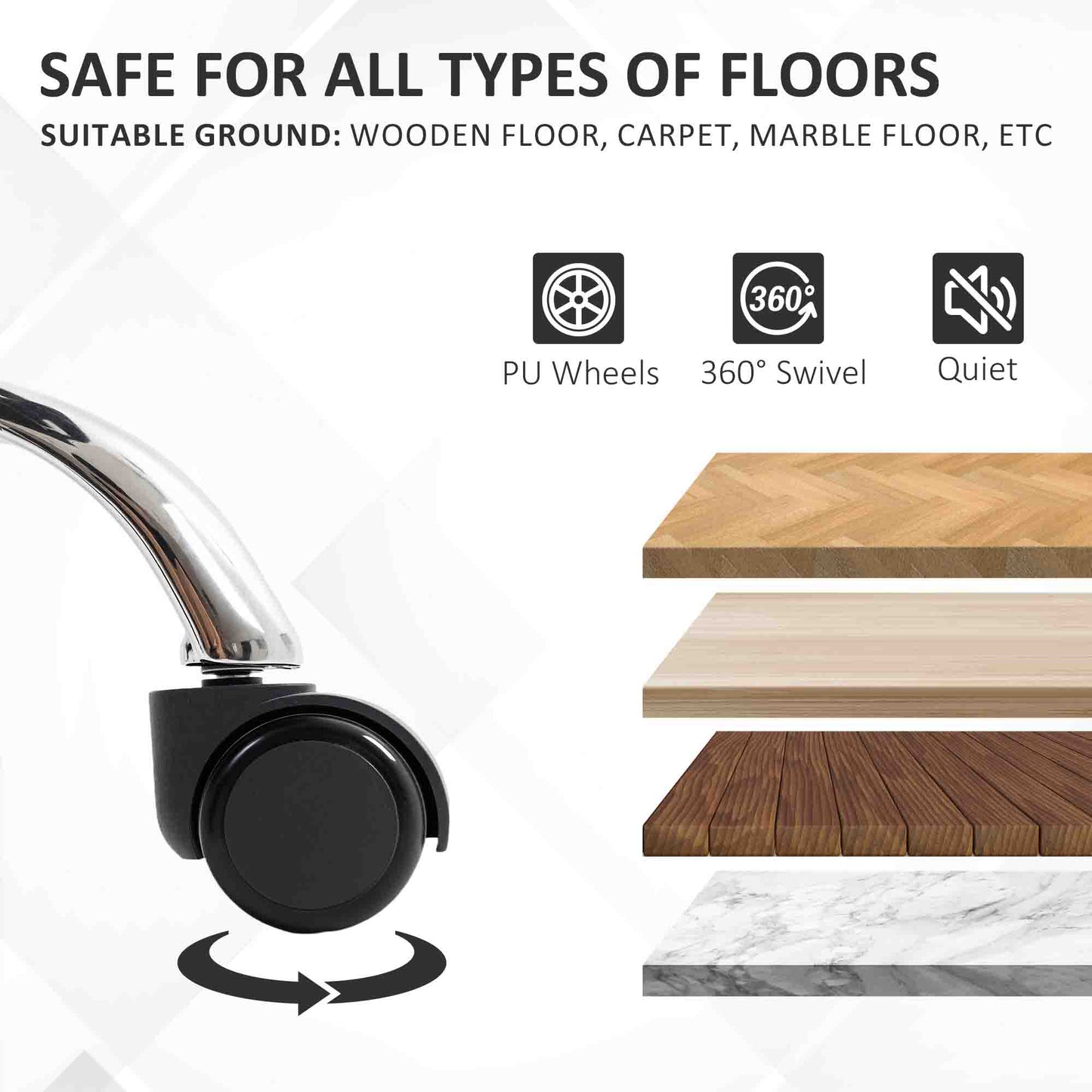 Faux Leather Reclining Office Chair, with Footrest - Black