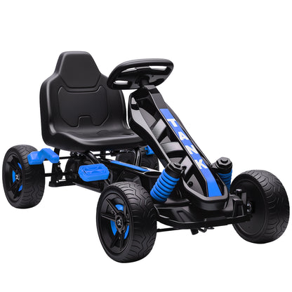 AIYAPLAY Pedal Go kart for Kids Ages 3-6 Years, with Automatic Clutch, Brake, EVA Anti-Slip Wheels, Green / Red / Pink / Blue