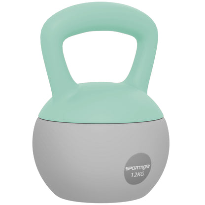 12KG Soft Kettlebell, Kettlebell with Non-Slip Handle for Home Gym, Weight Lifting, Strength Training, 4 Colours Available